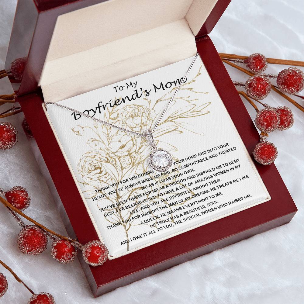 Mom Necklace, Mother-In-Law Necklace, To My Boyfriend's Mom Necklace, Gift For Boyfriend's Mom Mother's Day Necklace Mother's Day Eternal Hope Necklace