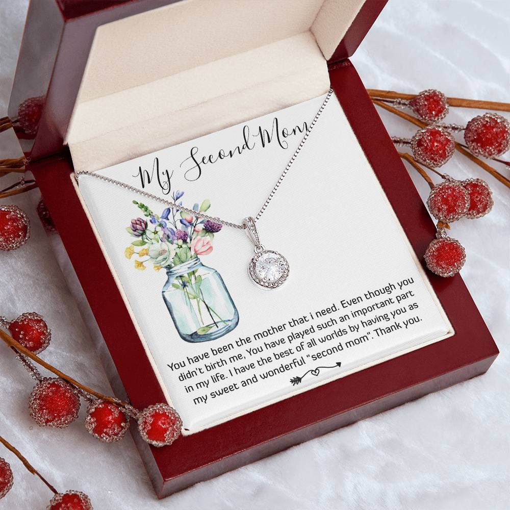 Mom Necklace, Bonus Mom Necklace Gift For Stepmom Necklace Mother's Day Eternal Hope Necklace