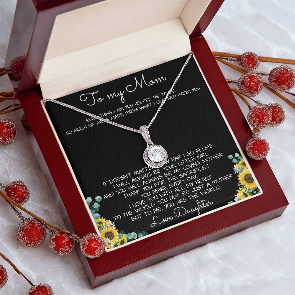 To My Mom Necklace You Are The World Mother Gift Necklace Mother's Day Eternal Hope Necklace