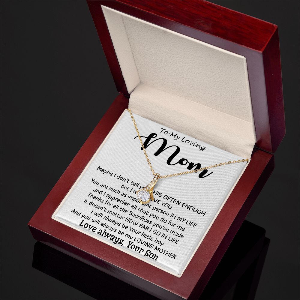 To My Loving Mom - Important Person In My Life Mother's Day Gift From Son Alluring Beautiful Necklace