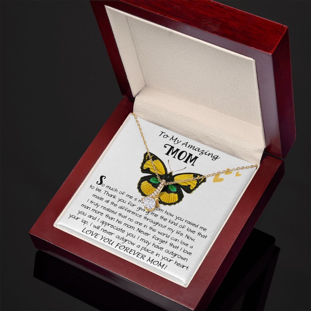 Mom Necklace Gift - To My Amazing Mom - From Son - Beautiful Gift Set Mom Necklace Mother's Day Alluring Beautiful Necklace