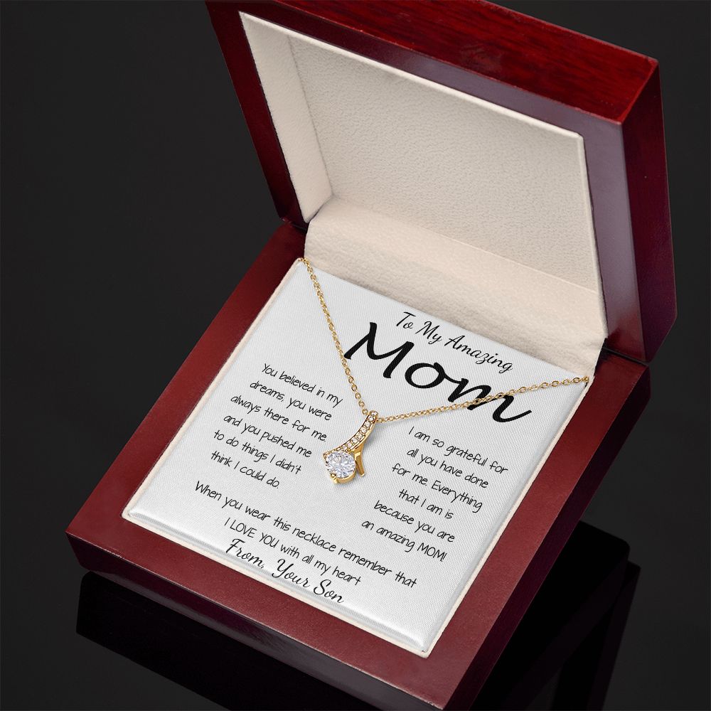 Mom Necklace - To Mom Necklace, Gift for Mom from Son Mother's Day Alluring Beautiful Necklace