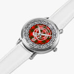 Scottish Cameron Clan Tartan Crest Badge Silver Automatic Watch Size 46mm