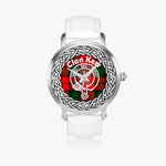 Scottish Kerr Clan Tartan Crest Badge Silver Automatic Watch Size 46mm