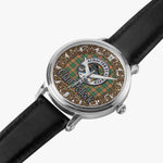 Scottish Pollock Celtic Circle Silver Automatic Watch Size 46mm