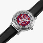 Scottish Hamilton Clan Tartan Crest Badge Silver Automatic Watch Size 46mm