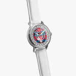MacTavish Scottish Clan Tartan Badge Silver Automatic Watch Size 46mm