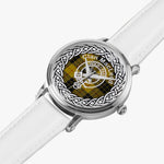 Scottish MacLeod Ancient Clan Tartan Crest Badge Silver Automatic Watch Size 46mm