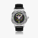 Whitefoord Scottish Clan Tartan Crest Badge Silver Automatic Watch Size 46mm