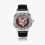 MacBean Clan Tartan Crest Badge Silver Automatic Watch Size 46mm