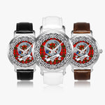 Munro Scottish Clan Tartan Crest Badge Silver Automatic Watch Size 46mm