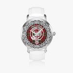 Scottish Lindsay Clan Tartan Crest Badge Silver Automatic Watch Size 46mm