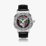 Crosby Scottish Clan Tartan Crest Badge Silver Automatic Watch Size 46mm