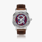Anstruther Scottish Clan Tartan Crest Badge Silver Automatic Watch Size 46mm