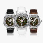 Brisbane Scottish Clan Tartan Crest Badge Silver Automatic Watch Size 46mm