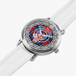MacTavish Scottish Clan Tartan Badge Silver Automatic Watch Size 46mm