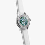 Scottish Arbuthnott Clan Tartan Crest Badge Silver Automatic Watch Size 46mm