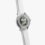 Cochrane Scottish Clan Tartan Crest Badge Silver Automatic Watch Size 46mm