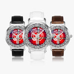 Scottish Haig Clan Tartan Crest Badge Silver Automatic Watch Size 46mm