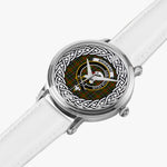 Brisbane Scottish Clan Tartan Crest Badge Silver Automatic Watch Size 46mm