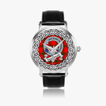 Macdonalds Of Sleat Scottish Clan Tartan Crest Badge Silver Automatic Watch Size 46mm
