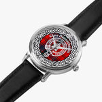 Donnachaidh Scottish Clan Tartan Crest Badge Silver Automatic Watch Size 46mm