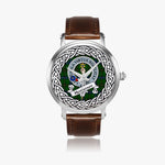 Henderson Scottish Clan Tartan Crest Badge Silver Automatic Watch Size 46mm