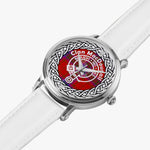 MacDougall Scottish Clan Tartan Crest Badge Old Silver Automatic Watch Size 46mm