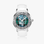 McCoy Scottish Clan Tartan Crest Badge Silver Automatic Watch Size 46mm