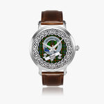 Bisset Scottish Clan Tartan Crest Badge Silver Automatic Watch Size 46mm