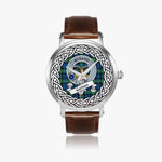 Gordon Scottish Clan Tartan Crest Badge Silver Automatic Watch Size 46mm