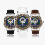 Scottish Strachan Celtic Ring Silver Automatic Watch Size 46mm