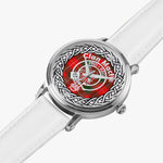 Macfie Ancient Scottish Clan Tartan Crest Badge Silver Automatic Watch Size 46mm