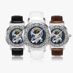 Graham Scottish Clan Tartan Crest Badge Silver Automatic Watch Size 46mm