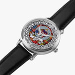 Ogilvie Scottish Clan Tartan Crest Badge Silver Automatic Watch Size 46mm