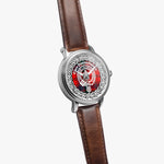 Donnachaidh Scottish Clan Tartan Crest Badge Silver Automatic Watch Size 46mm