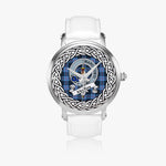 MacKay Scottish Clan Tartan Crest Badge Silver Automatic Watch Size 46mm