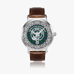 Carmichael Clan Tartan Crest Badge Silver Automatic Watch Size 46mm