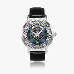 Garden Scottish Clan Tartan Crest Badge Silver Automatic Watch Size 46mm