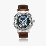 Forsyth Scottish Clan Tartan Crest Badge Silver Automatic Watch Size 46mm