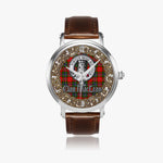 Scottish MacLean Celtic Circle Silver Automatic Watch Size 46mm