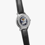 Agnew Scottish Clan Tartan Crest Badge Silver Automatic Watch Size 46mm
