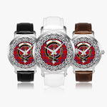 Rait Scottish Clan Tartan Crest Badge Silver Automatic Watch Size 46mm