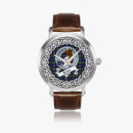 Baird Scottish Clan Tartan Crest Badge Silver Automatic Watch Size 46mm