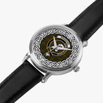 Brisbane Scottish Clan Tartan Crest Badge Silver Automatic Watch Size 46mm