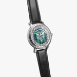 Shaw Scottish Clan Tartan Crest Badge Silver Automatic Watch Size 46mm