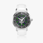 Clan Farquharson Crest & Tartan Knot Sterling Silver Unisex Automatic Watch (Silver) Size 46mm