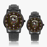 Scottish Cochrane Family Crest Quartz Watch With Leather Strap - Tartan Watch Instafamous Quartz Leather Strap Plaid Watch