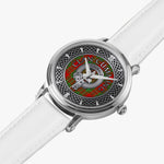 Clan Cumming Crest & Tartan Knot Sterling Silver Unisex Automatic Watch (Silver) Size 46mm