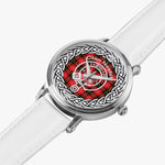 Scottish Nesbitt Clan Tartan Crest Badge Silver Automatic Watch Size 46mm